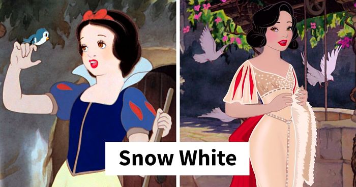 Artist Gives Disney Princesses A New Look (9 Transformations)