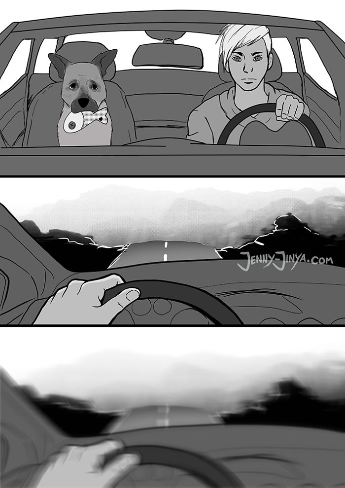 Artist Who Made People Cry With Her Grim Reaper Animal Comics Is Back, And This Time It’s About Seeing Your Dog Being Put To Sleep