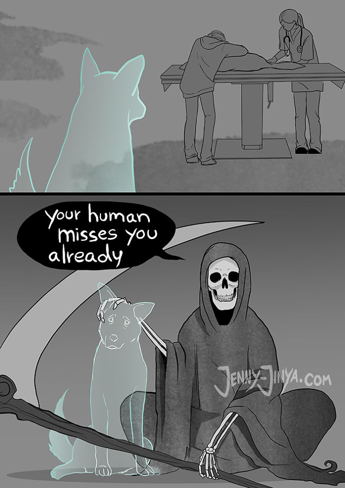 Artist Who Made People Cry With Her Grim Reaper Animal Comics Is Back, And This Time It’s About Seeing Your Dog Being Put To Sleep Artist Who Made People Cry With Her Grim Reaper Animal Comics Is Back, And This Time It’s About Seeing Your Dog Being Put To Sleep