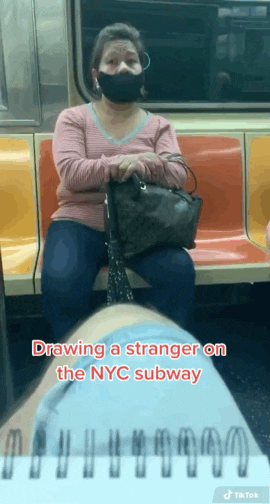 New Yorker Draws Sketches Of Masked Strangers On The Subway, Captures The Spirit Of The Times