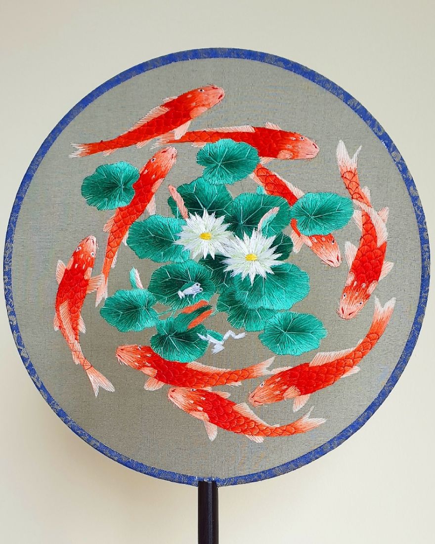 Nine Carps In A Pond