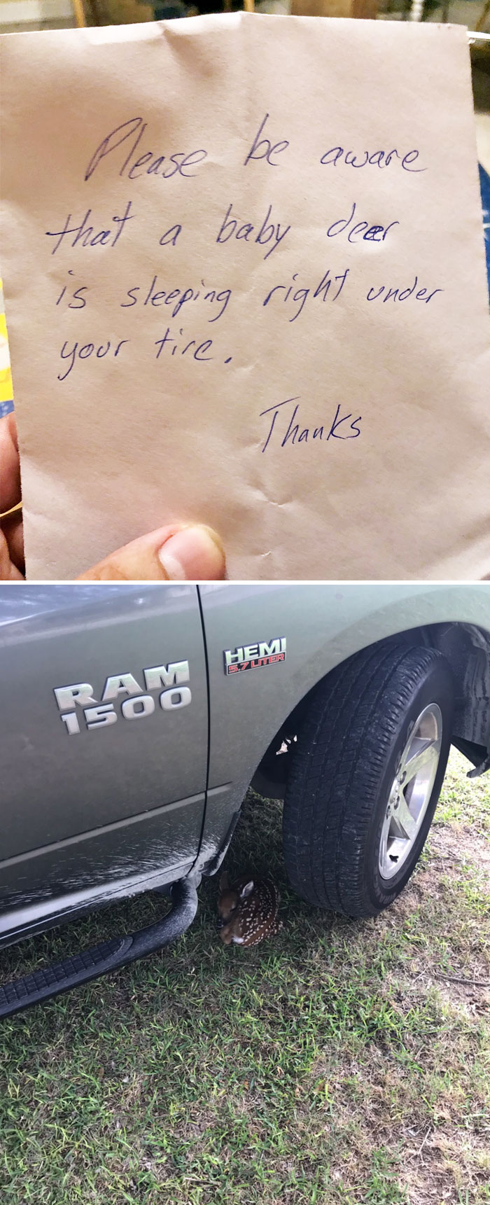 Nice Old Next Door Lady Left This Note At My Parents Front Door