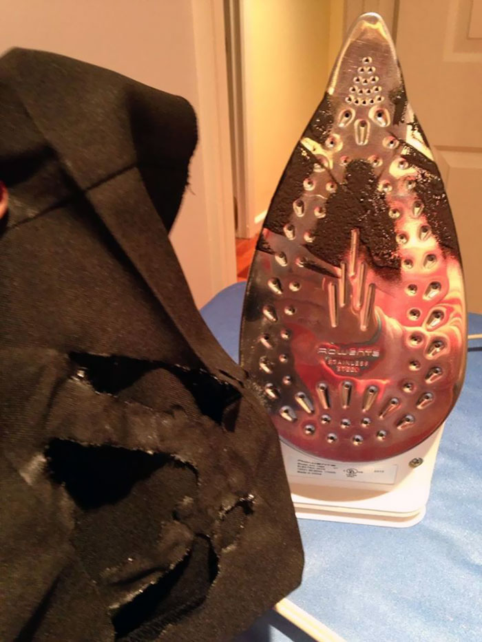 Hot Iron + Band Uniform = Epic Fail