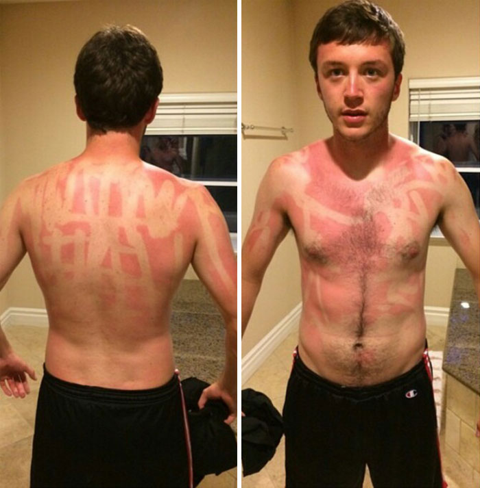 A Buddy Of Mine Seemed To Think Stick Sun Screen Was A Good Idea