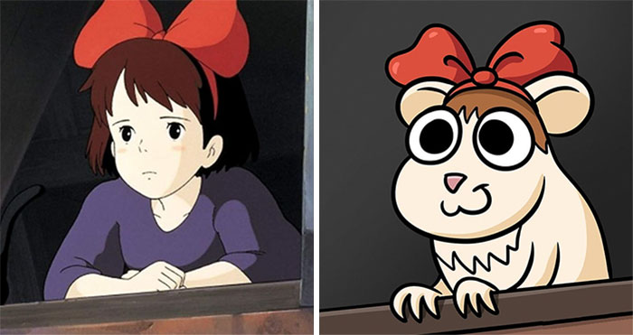 My Guinea Pig Was The Guinea Pig Of My Attempt At Redrawing 9 Studio Ghibli Characters