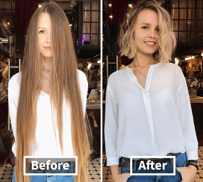 30 Photos Show How People Look Before And After Their Hair Transformation