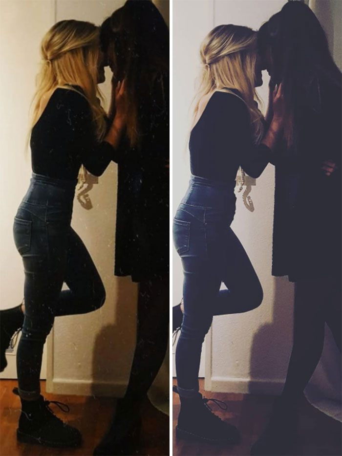 When One Girl Posts The Edited Picture And The Other Girl Posts The Original