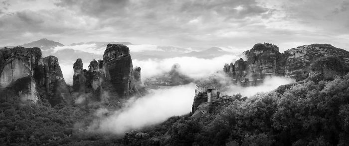 Panorama: Third Place, 'Immersion', Meteora, Greece By Garrine Tsang