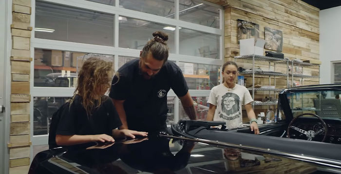 Jason Momoa Restores His Wife's 1965 Mustang, Her First Car When She Was 17
