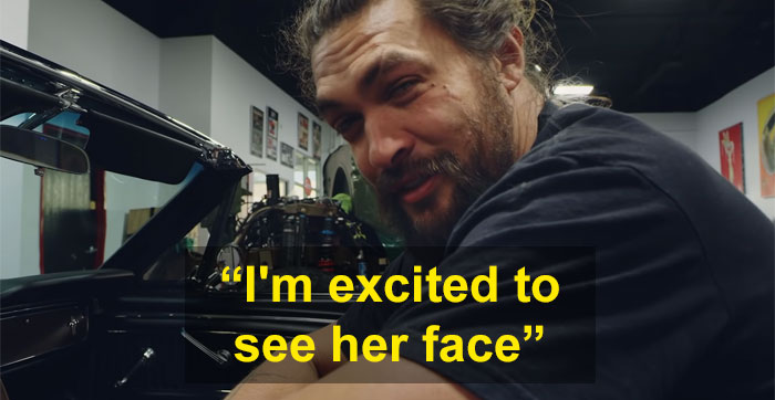 Jason Momoa Restores His Wife's 1965 Mustang, Her First Car When She Was 17 Jason Momoa Restores His Wife's 1965 Mustang, Her First Car When She Was 17