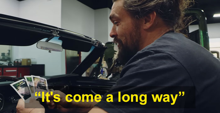 Jason Momoa Restores His Wife's 1965 Mustang, Her First Car When She Was 17