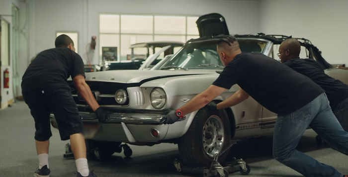 Jason Momoa Restores His Wife's 1965 Mustang, Her First Car When She Was 17