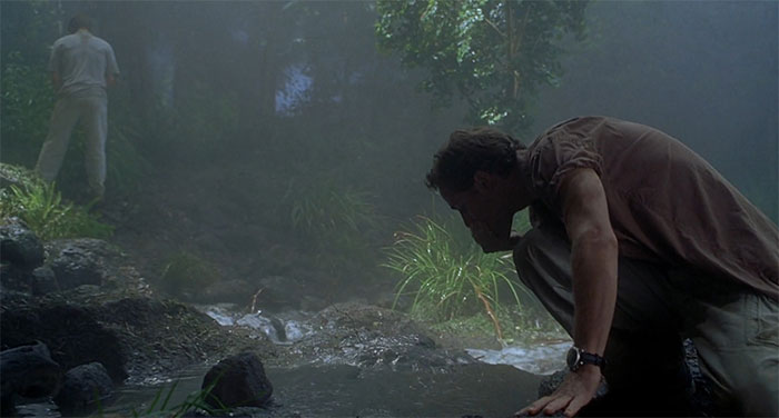 In Jurassic Park III, Mr. Kirby Pees Upstream From Where Billy Is Drinking