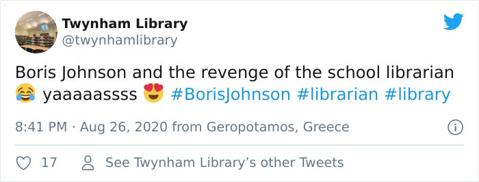 People Notice A Very Specific Book Arrangement Behind Boris Johnson During His Speech, Think The Librarian Did It