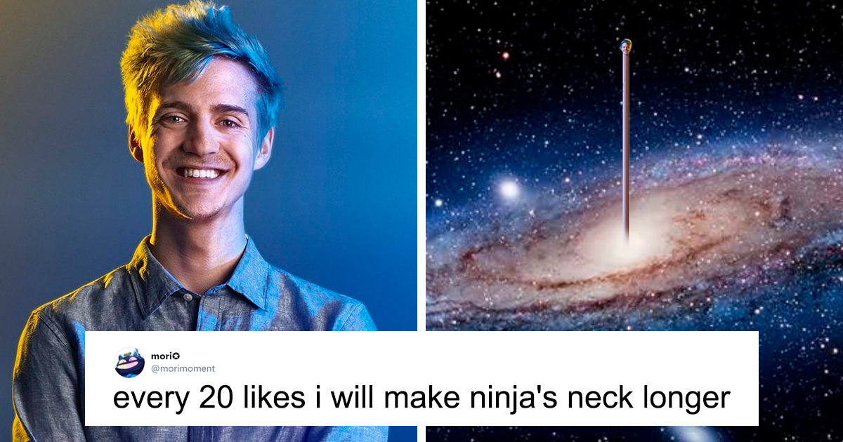 This Twitter User Lengthens Ninja’s Neck After Every 20 Likes, Posts The Hilarious Result After Receiving 100k Likes