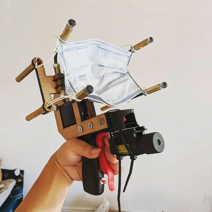 &lsquo;American Solution To An American Problem&rsquo;: Guy Constructs A Gun That Shoots Masks Onto People&rsquo;s Faces