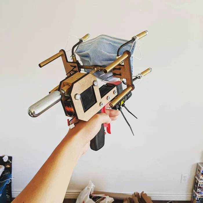 &lsquo;American Solution To An American Problem&rsquo;: Guy Constructs A Gun That Shoots Masks Onto People&rsquo;s Faces