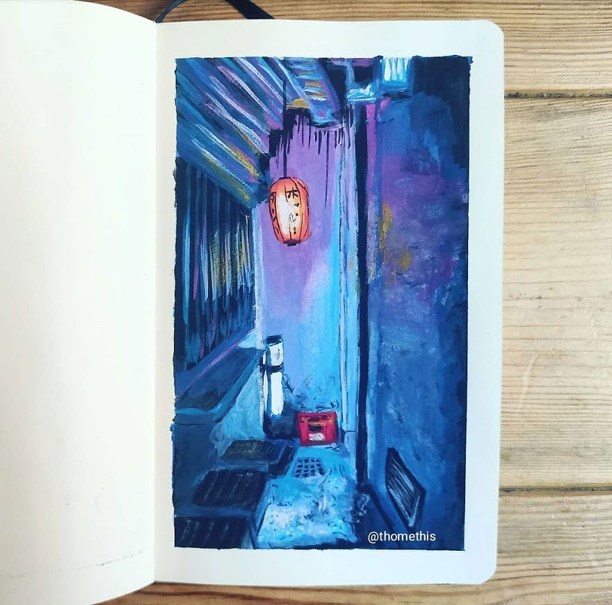 Painting-100-Days-Challenge-With-Gouache-Thomethis