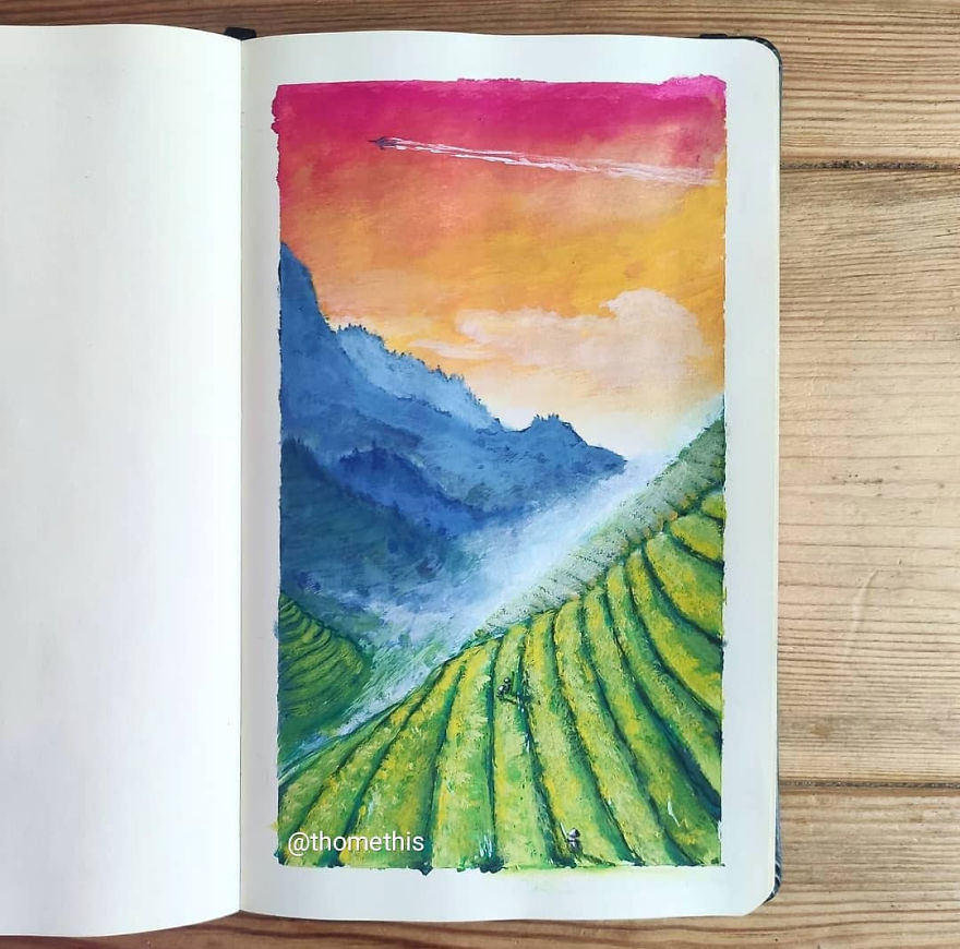 Painting-100-Days-Challenge-With-Gouache-Thomethis