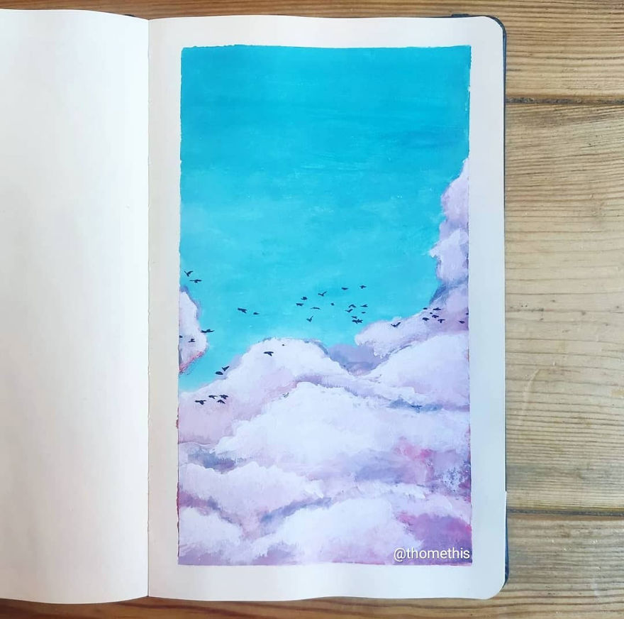 Painting-100-Days-Challenge-With-Gouache-Thomethis