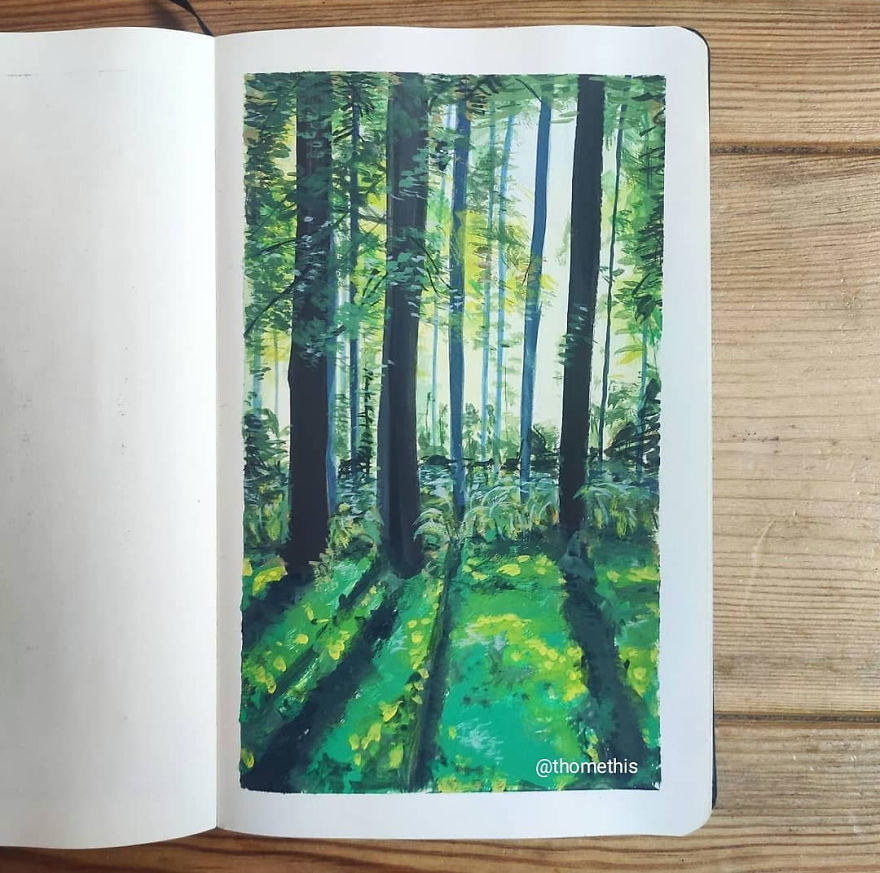 Painting-100-Days-Challenge-With-Gouache-Thomethis