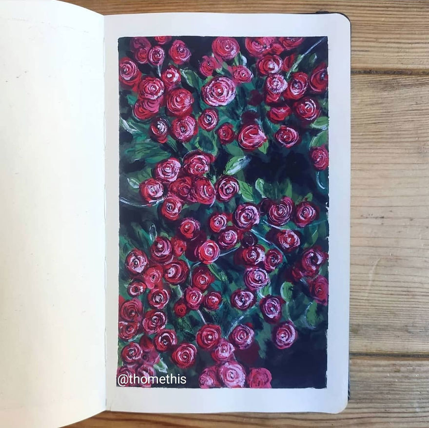 Painting-100-Days-Challenge-With-Gouache-Thomethis