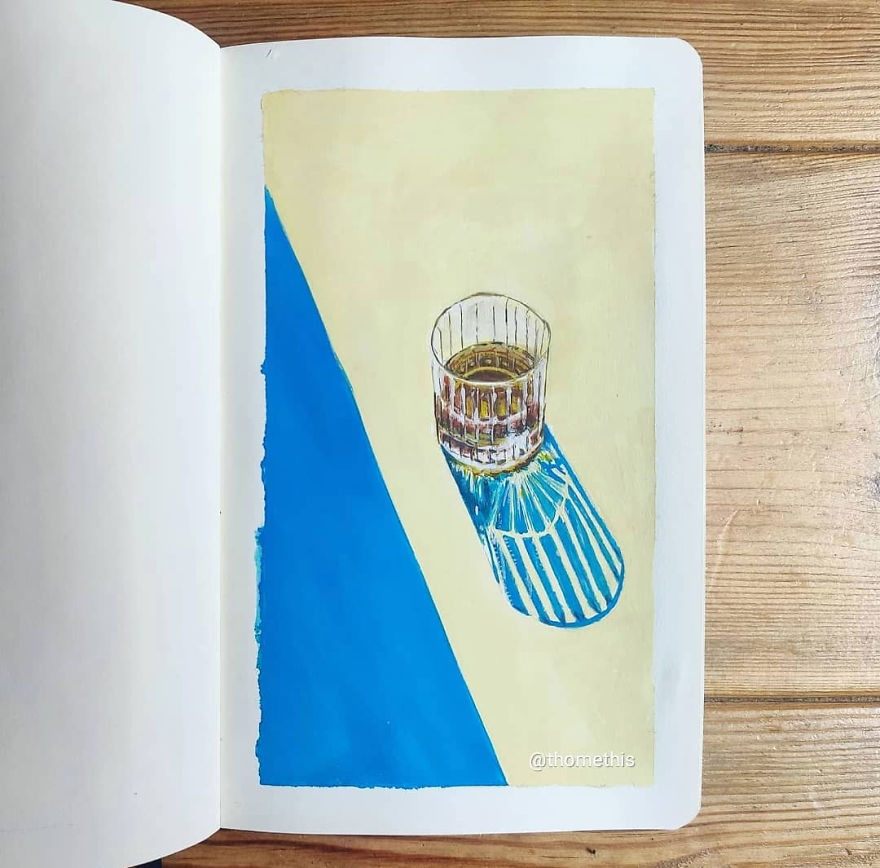 Painting-100-Days-Challenge-With-Gouache-Thomethis