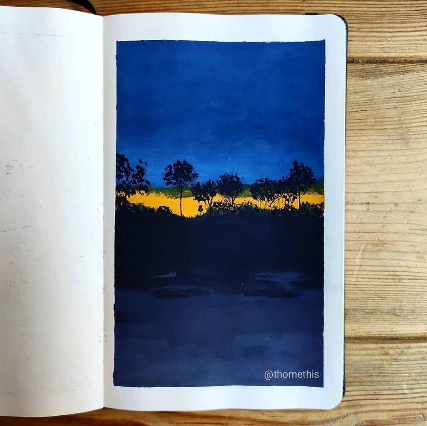 Painting-100-Days-Challenge-With-Gouache-Thomethis