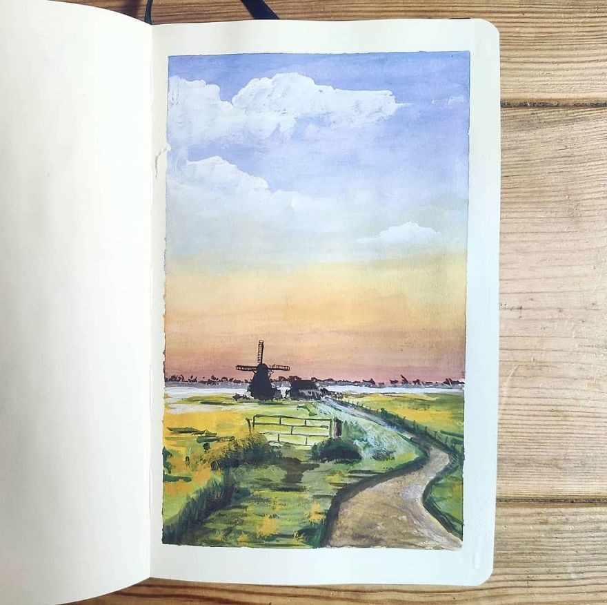 Painting-100-Days-Challenge-With-Gouache-Thomethis