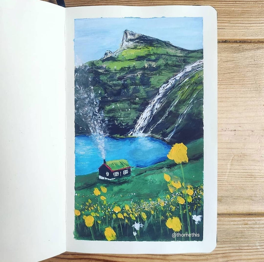 Painting-100-Days-Challenge-With-Gouache-Thomethis