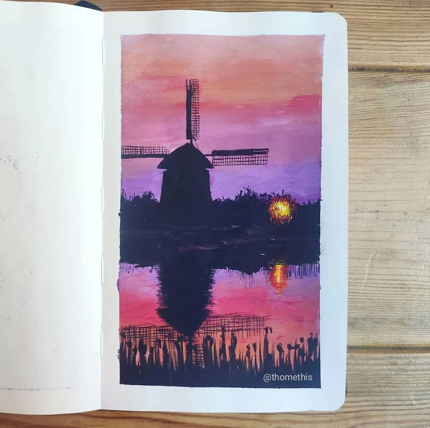 Painting-100-Days-Challenge-With-Gouache-Thomethis