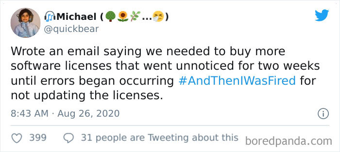 And Then I Was Fired Hashtag