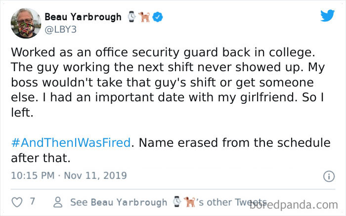 And Then I Was Fired Hashtag