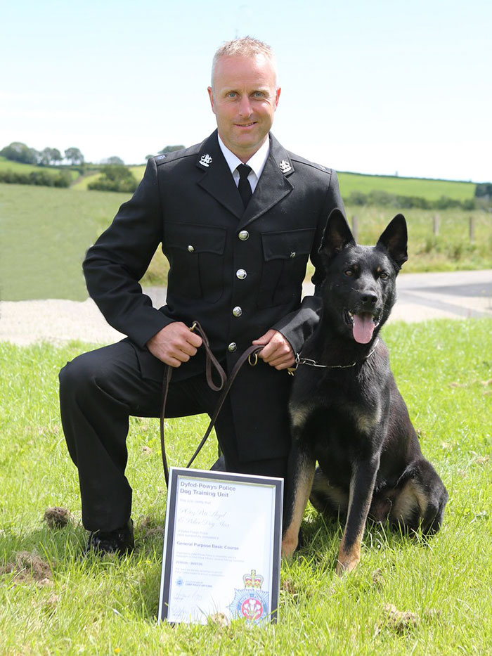 Police Dog Finds Missing Mother And Baby On His First Day At Work