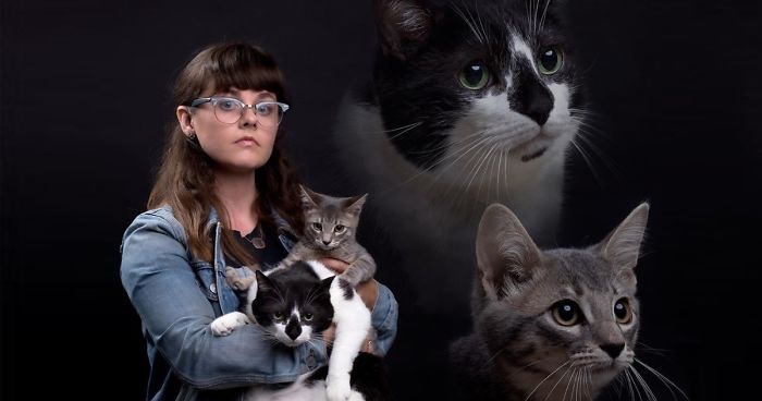 Photographer Takes Hilarious Double Exposure Portraits Of Pets And Their Owners (35 Pics)