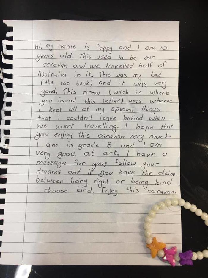 Someone Posts A Letter They Found In Their Newly Purchased Caravan, Others Join In By Sharing Hidden Messages They've Found Themselves