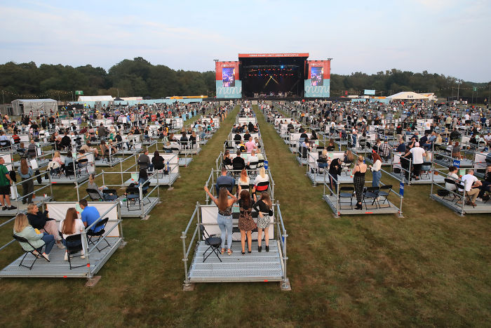 The UK's First Socially Distanced Concert Shows The Possible New Reality Of Concerts The UK's First Socially Distanced Concert Shows The Possible New Reality Of Concerts