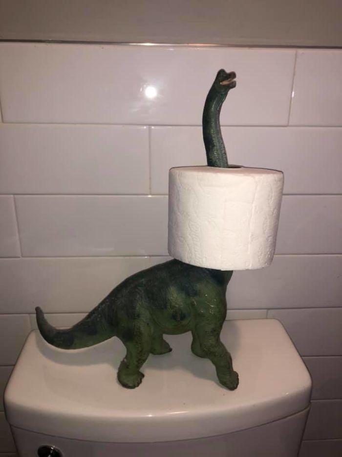 Picked This Guy Up At Goodwill In NYC A Few Years Ago For .99 Cents. He Has Held My Extra Roll Of Tp Since Then