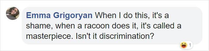 Proud Raccoon Artists Are Posing Next To Their Paintings And They Look So Happy Proud Raccoon Artists Are Posing Next To Their Paintings And They Look So Happy