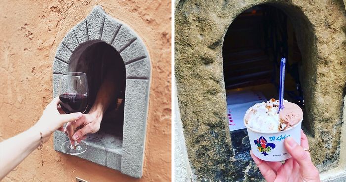 Italians Are Reviving The 17th Century “Wine Window” Tradition That Was Used During The Plague