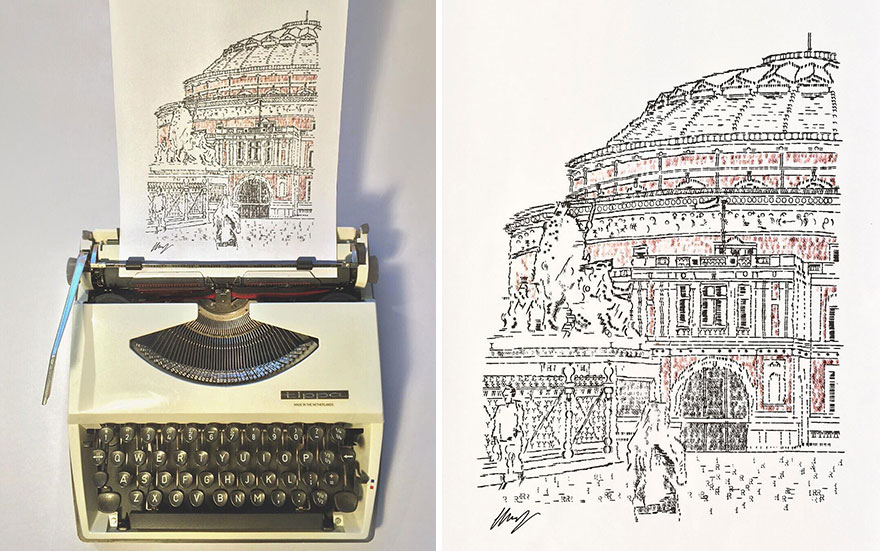 This Young Artist Makes Amazing Drawings With A Typewriter