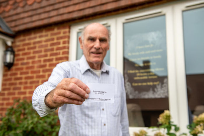 75 Y.O. Man Puts Poster In Window Asking For Friends After Wife Dies