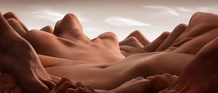 Photographer Forms Landscapes Using Just Human Bodies And The Result Looks Majestic (13 Pics)