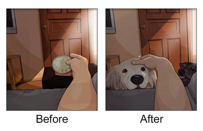 Life-Before-After-Pets- Illustrations-Mai-John