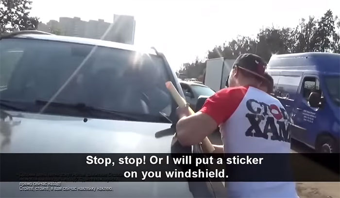 ‘Stop A Douchebag' Movement Plasters Huge Stickers On Cars To Stop Arrogant Traffic Rule Violators ‘Stop A Douchebag' Movement Plasters Huge Stickers On Cars To Stop Arrogant Traffic Rule Violators