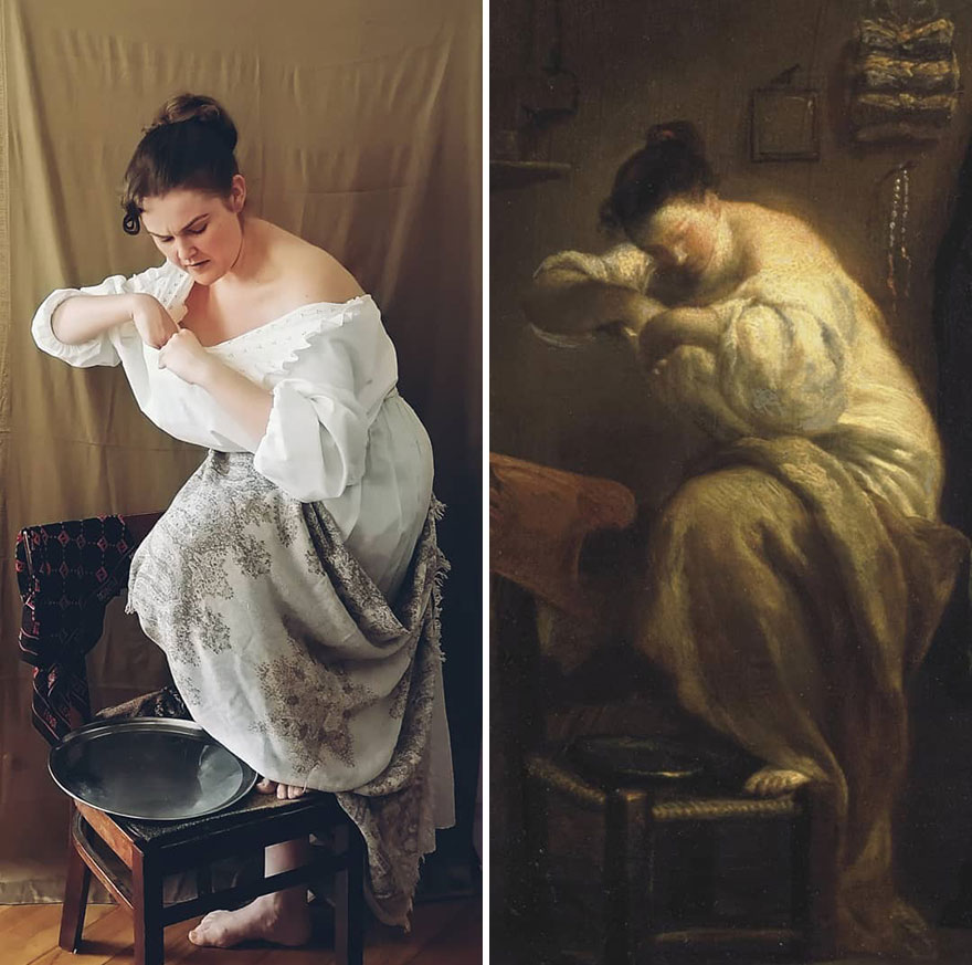 Giuseppe Maria Crespi "Woman Looking For Fleas" (~1710)