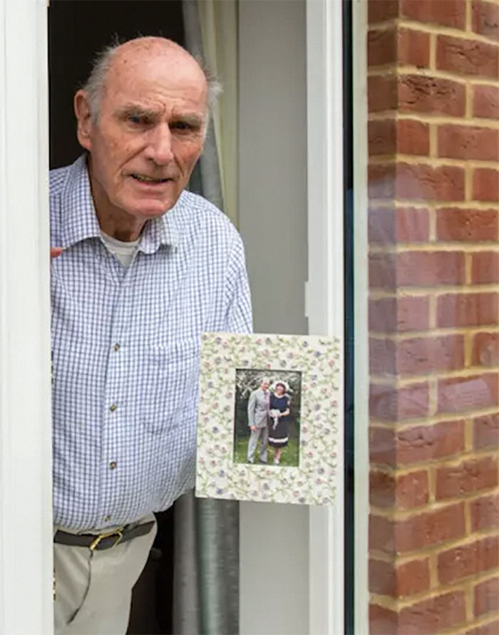 75 Y.O. Man Puts Poster In Window Asking For Friends After Wife Dies