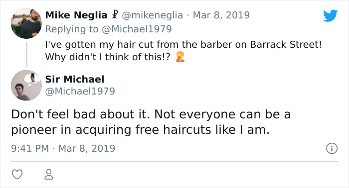 Guy Shares A Hilarious &ldquo;I&rsquo;ll Pay For Both Of Us&rdquo; Tactic On Twitter To Get Free Haircuts Where Nobody Actually Pays