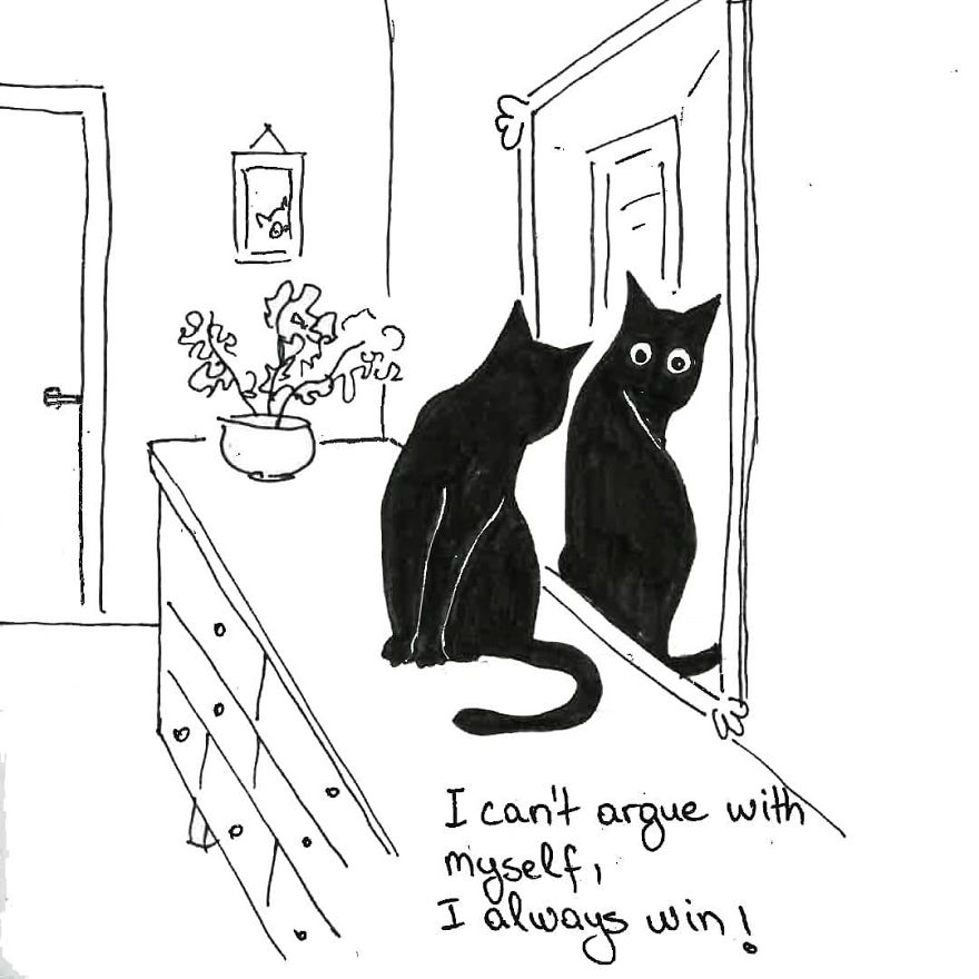 Owner Illustrates The Boring Days His Cat Lived In Quarantine In Fun Comics