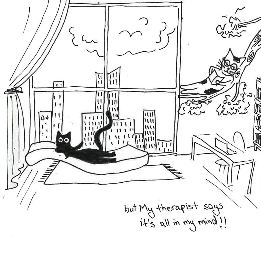 Owner Illustrates The Boring Days His Cat Lived In Quarantine In Fun Comics